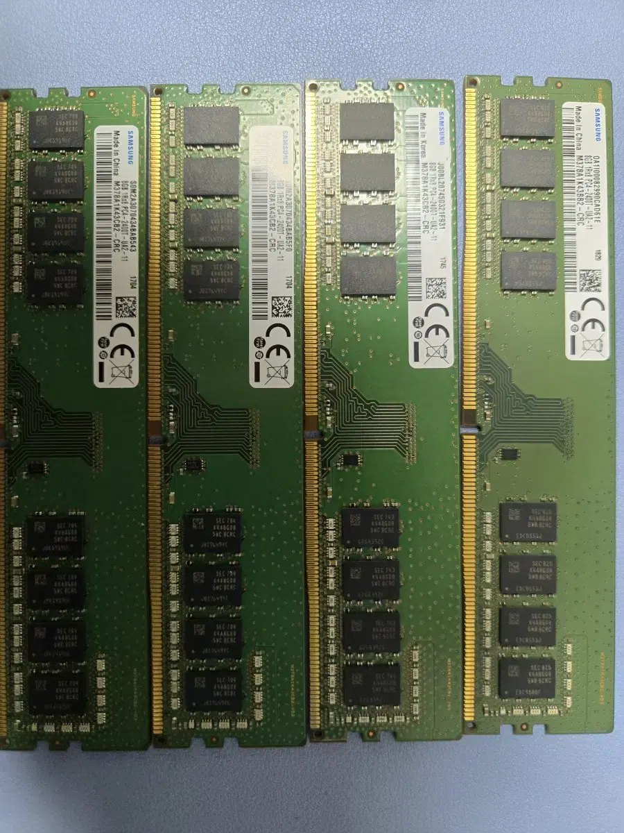 삼성 ddr4 8기가 X 4ea 일괄판매